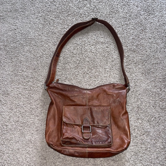 Jack Georges Handbags - Jack Georges Brown Distressed Leather Crossbody Bag
